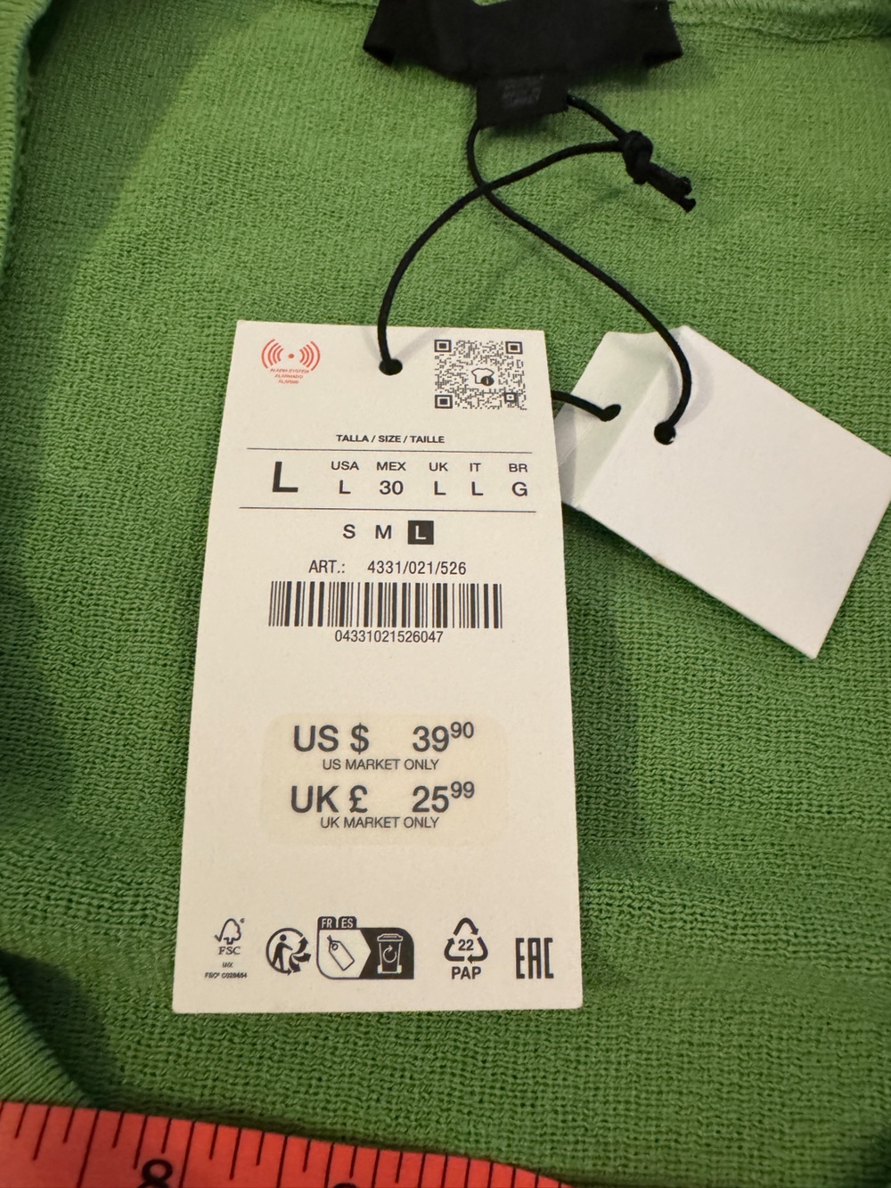 Zara Knit Button-Front Peplum Tank - Picture 6 of 6